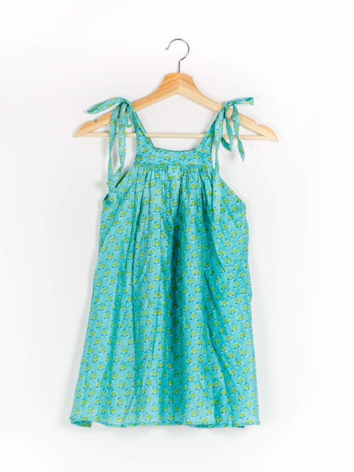 Kids green spring dress